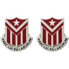 554th Engineer Battalion Unit Crest (Haec Lucra Laborum)